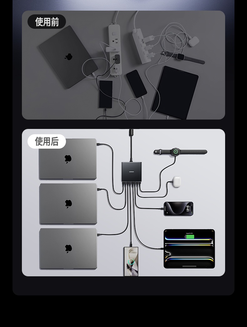 15W USB-A接口 满足智能手表耳机 小功率设备充电需求