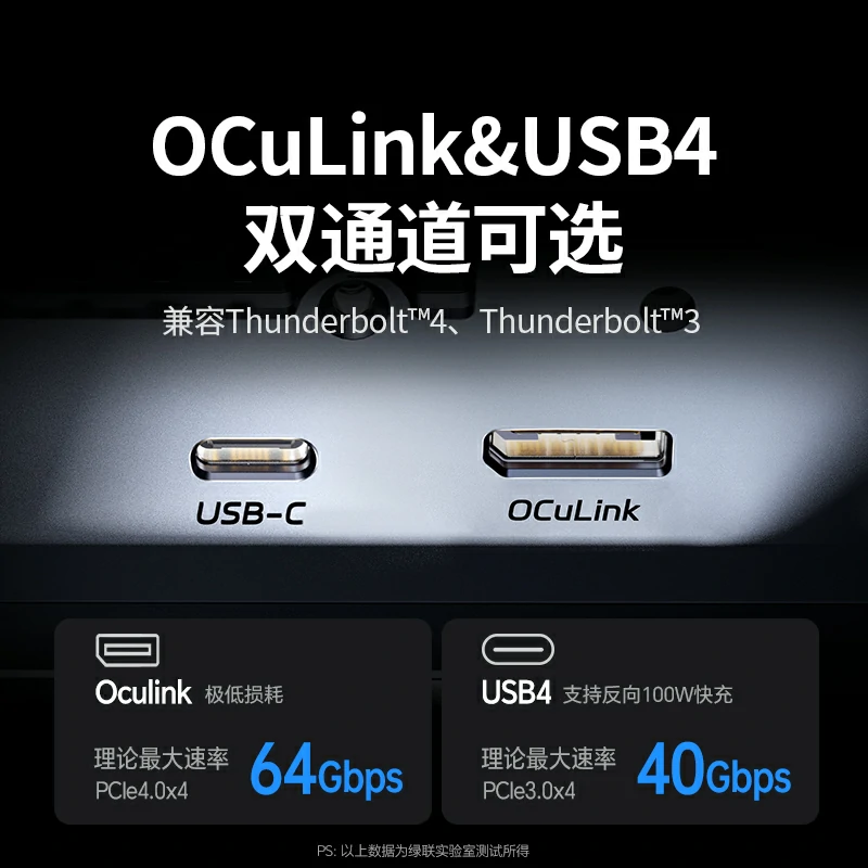 意昂2显卡扩展坞 双接口显卡坞