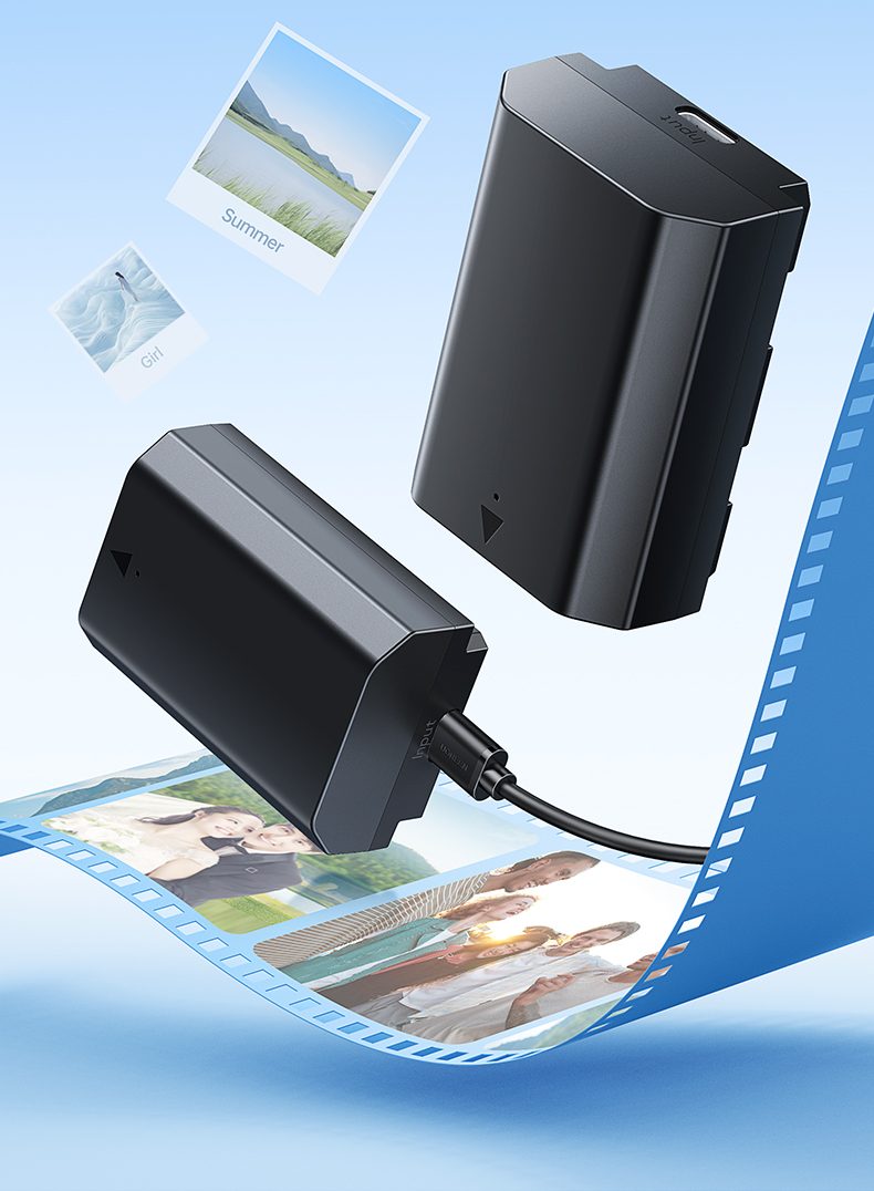 意昂2相机电池Type-C直充功能演示，轻松连接充电宝随时补电