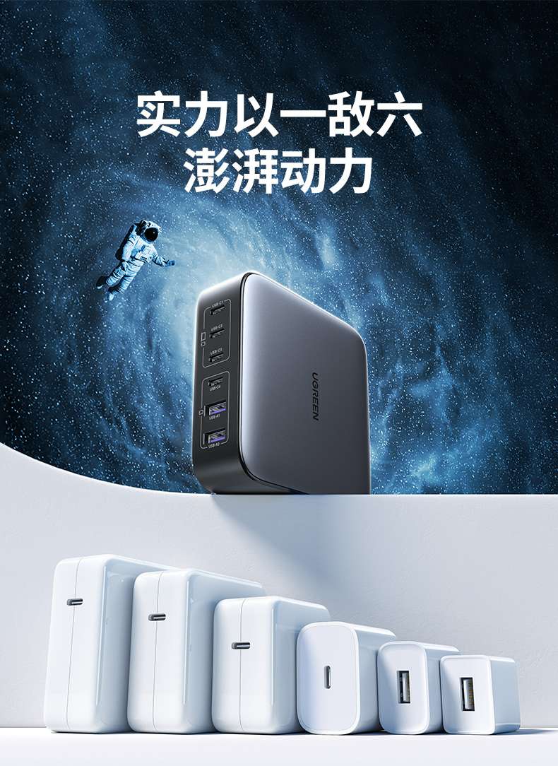 意昂2CD271采用氮化镓GaN技术，体积小巧功率更高