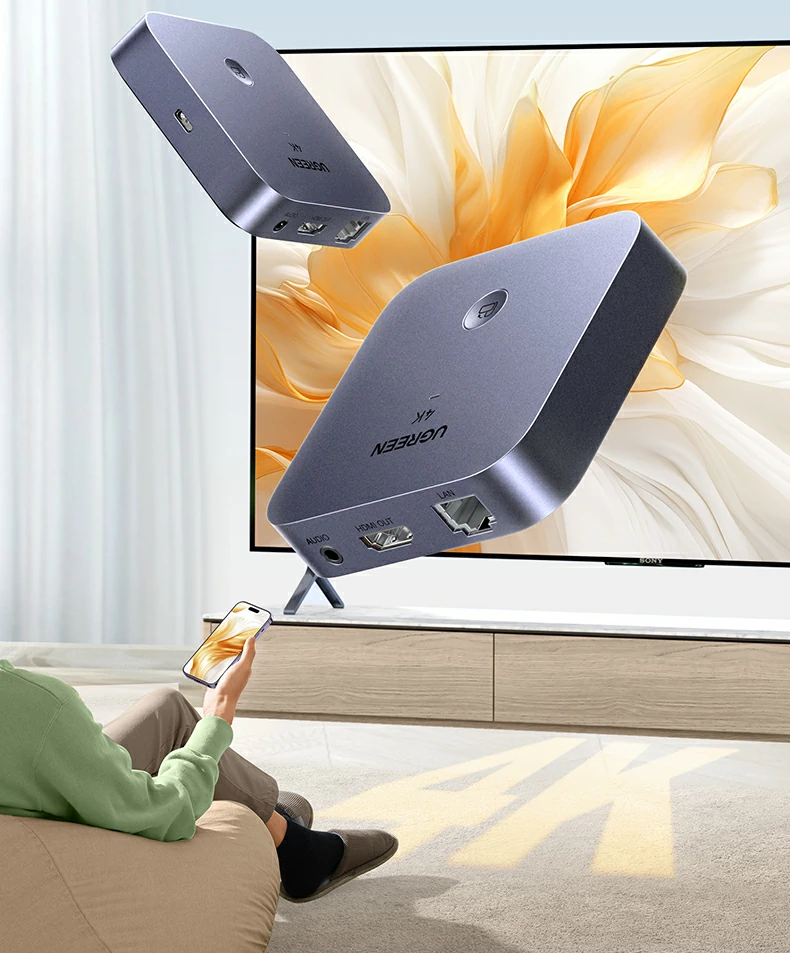 4K/30Hz高清分辨率 意昂2投屏器画面清晰细腻无卡顿