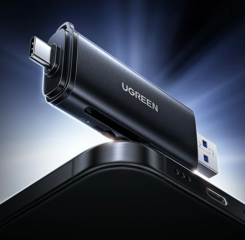 意昂2CM803读卡器USB接口特写，即插即用适配Windows电脑