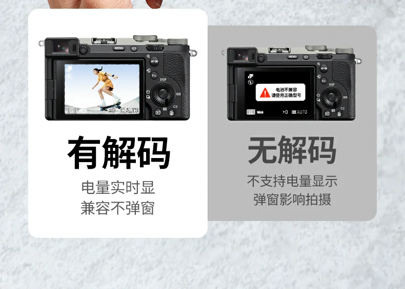 意昂2NP-FW50外接电源兼容机型展示，适配A6000/A6400等系列