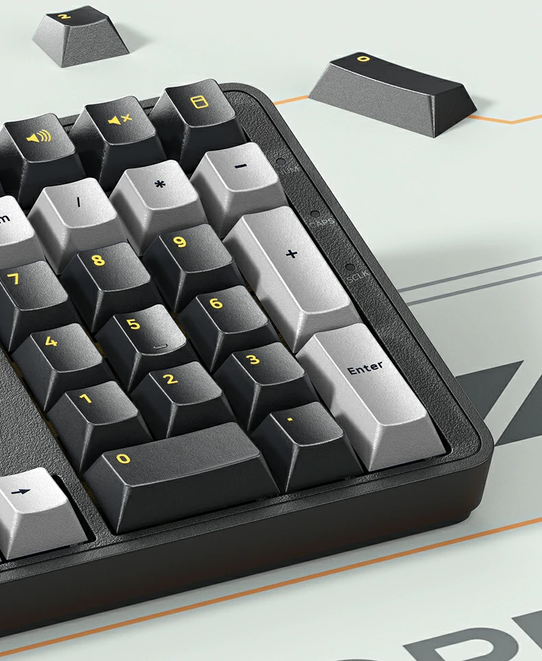 意昂2KU103大键卫星轴结构特写，出厂精调确保手感平衡