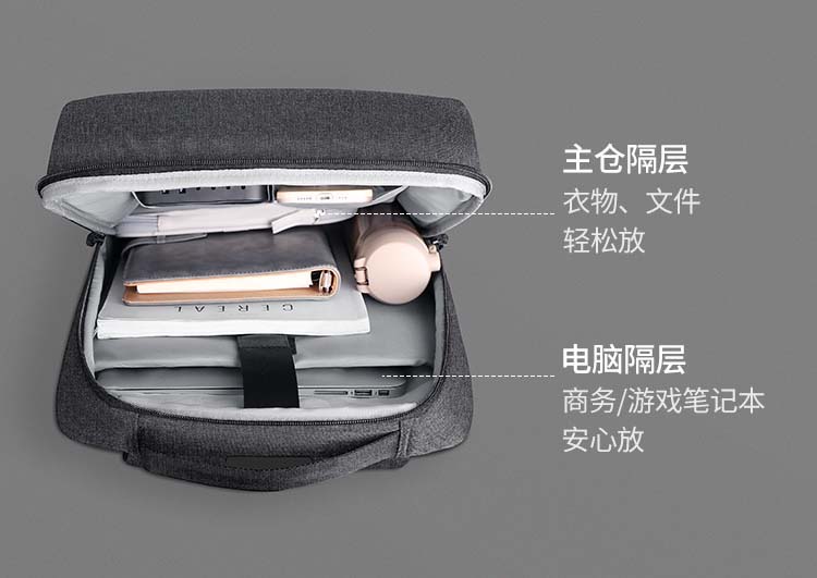 意昂2LP664笔记本背包拉链特写，YKK顺滑拉链经久耐用