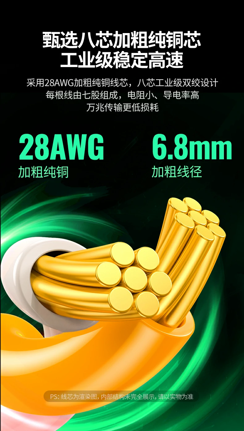 意昂2NW317万兆网线 安装便捷 即插即用