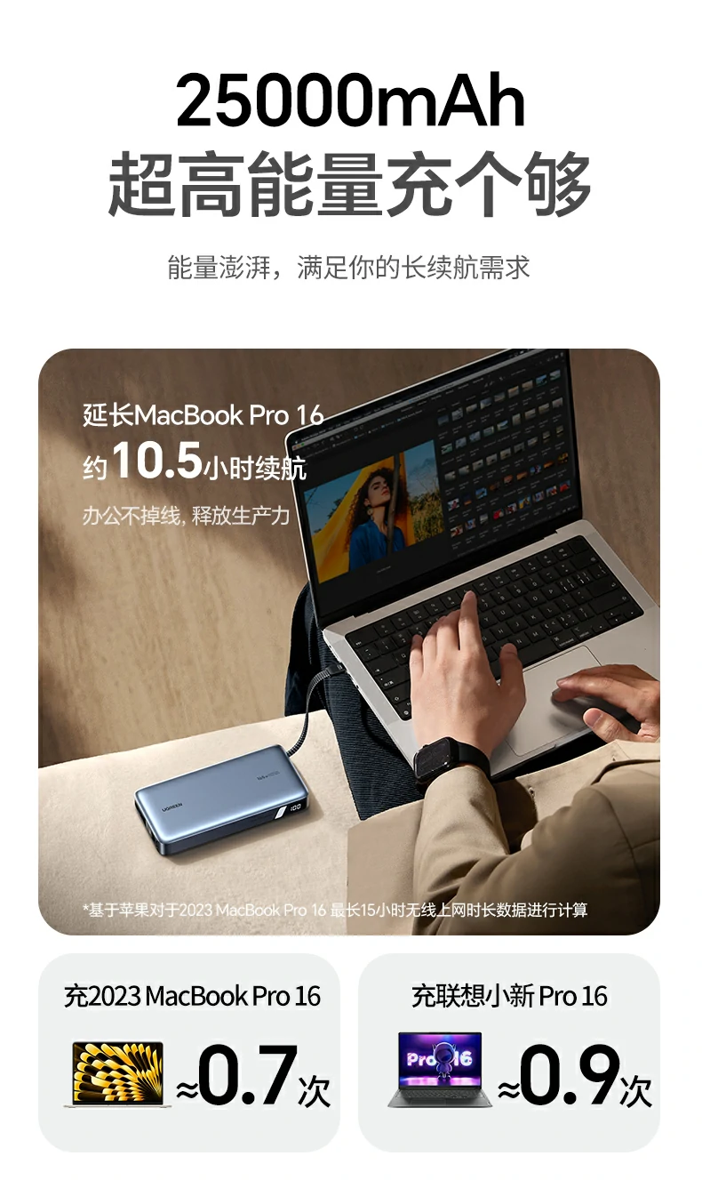 意昂2PB552 大容量可多次为手机笔记本补能