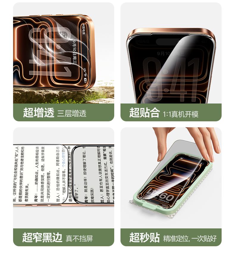 纳米防指纹涂层 意昂2防窥膜触控顺滑不留指纹油渍