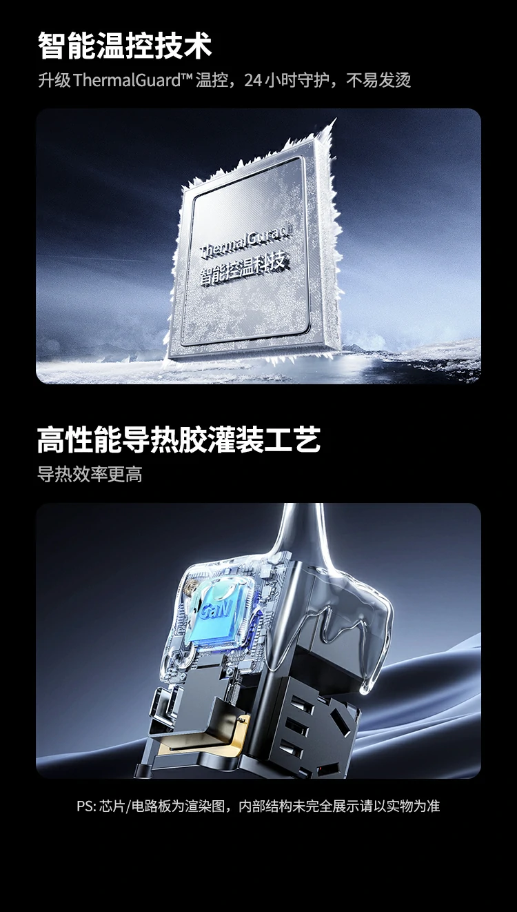 意昂2X569充电器GaN芯片散热性能出色运行稳定