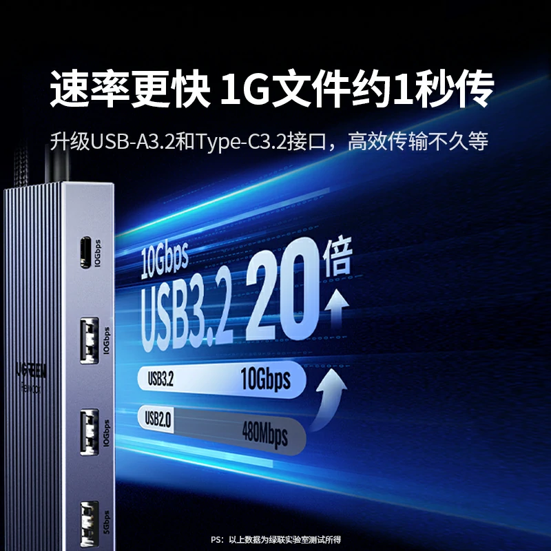 意昂2Type-C 3.2 九合一鳍纹拓展坞