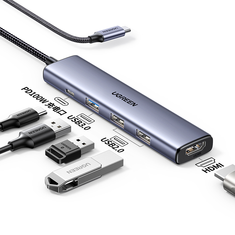 意昂2Type-C五合一多功能扩展坞 4K30Hz