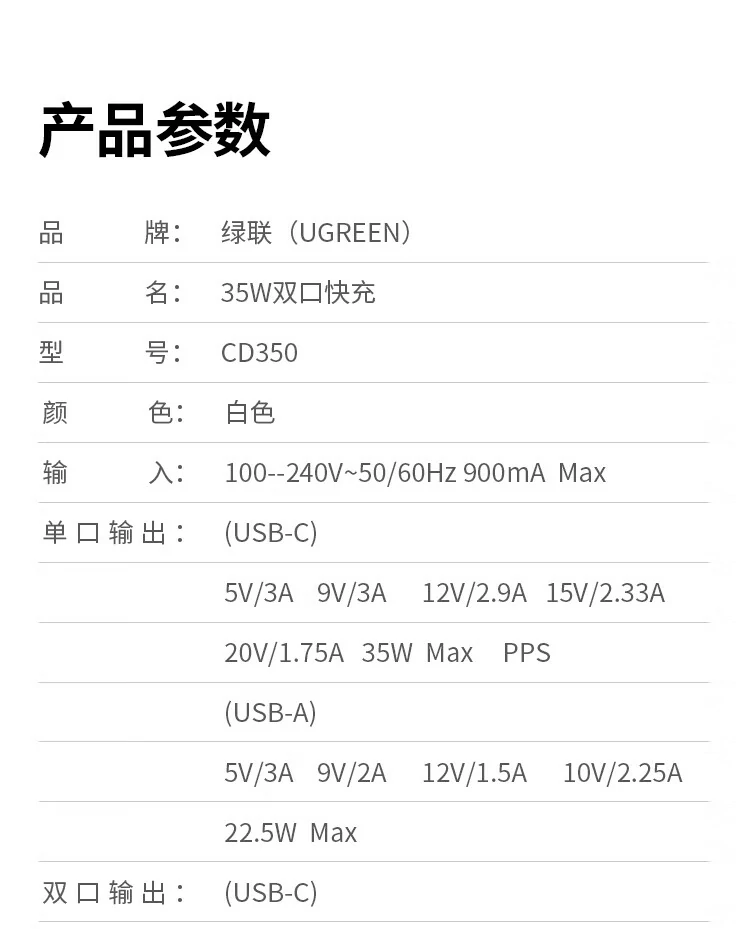 意昂2PD3.0 35W快充协议标识展示