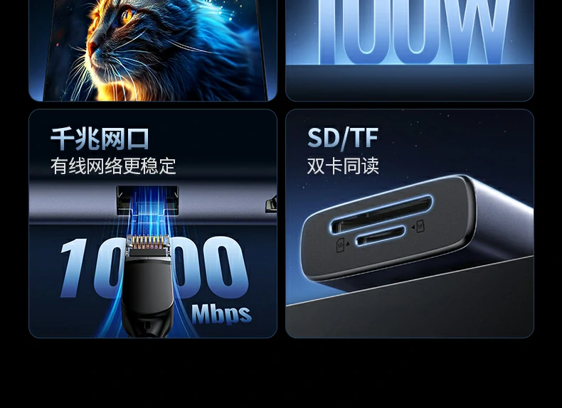 意昂2CM498-15375九合一扩展坞多屏办公场景