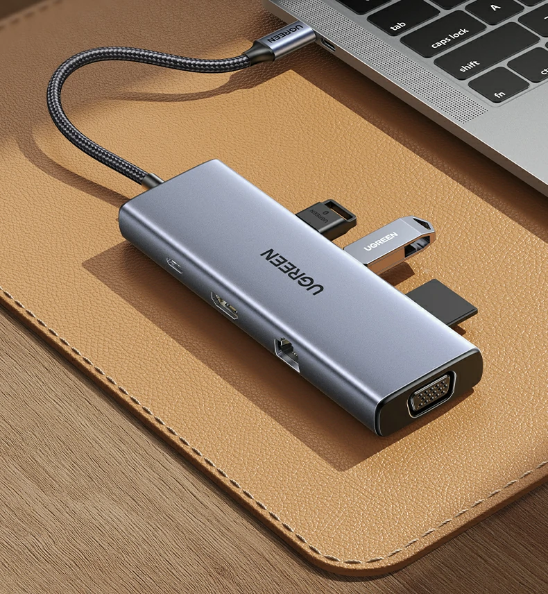 意昂2CM498-15600 Type-C九合一扩展坞 接口布局说明