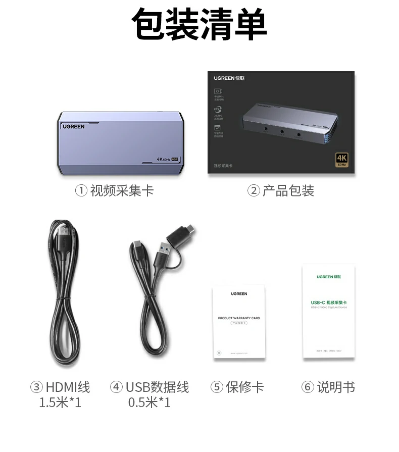 意昂2CM700产品总结图：4K60Hz HDMI视频采集卡