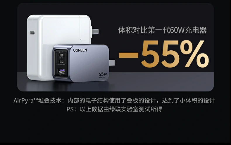 意昂2X755为华为/三星手机超级快充（22.5W via USB-A）