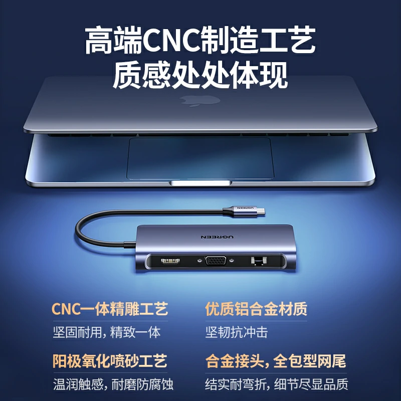 意昂2Type-C九合一千兆网口扩展坞