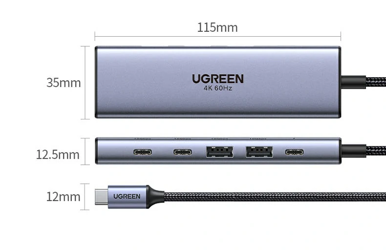 扩展坞与竞品体积对比，凸显紧凑金属机身优势