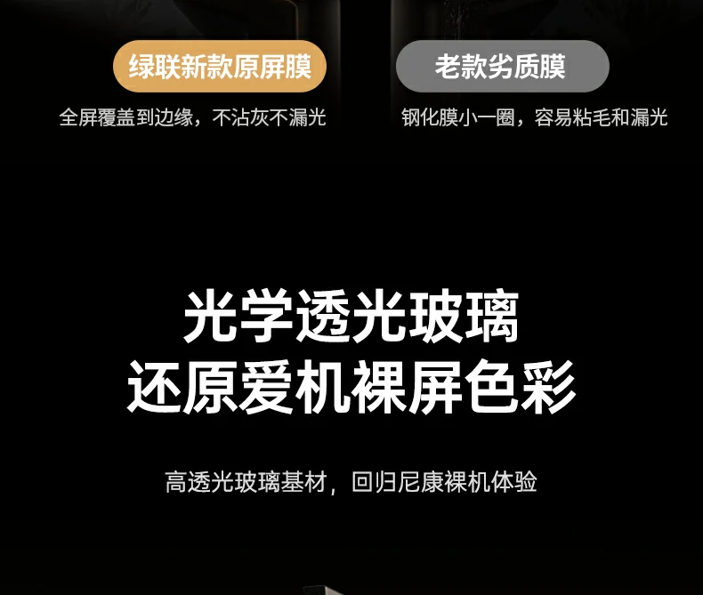 抗指纹效果对比，贴膜前后指纹残留对比