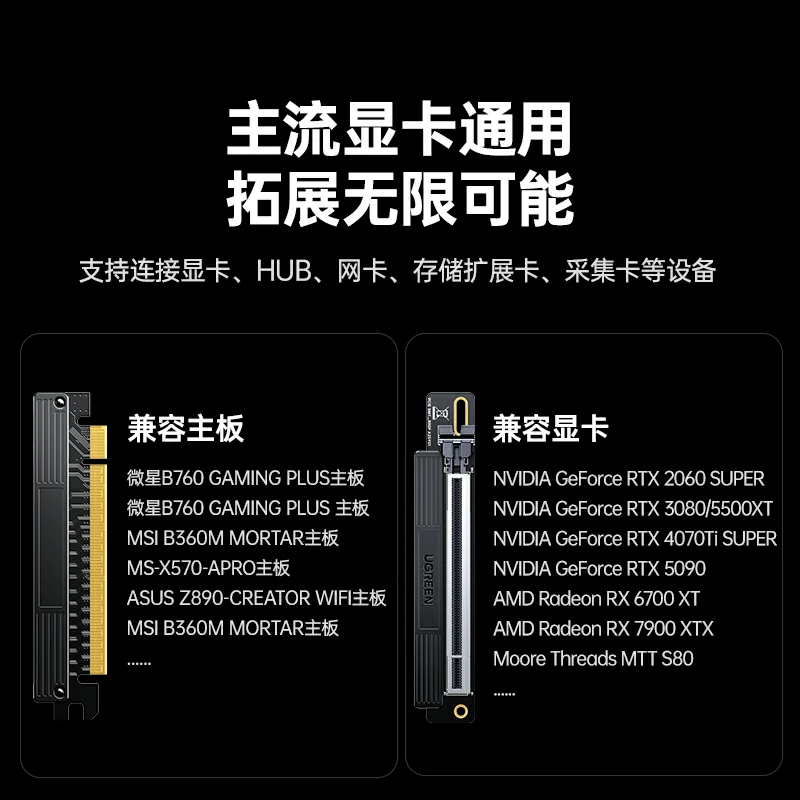 意昂2PCIe4.0x16显卡延长线20cm