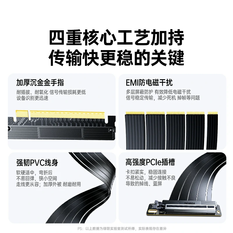 意昂2PCIe4.0x16显卡延长线20cm