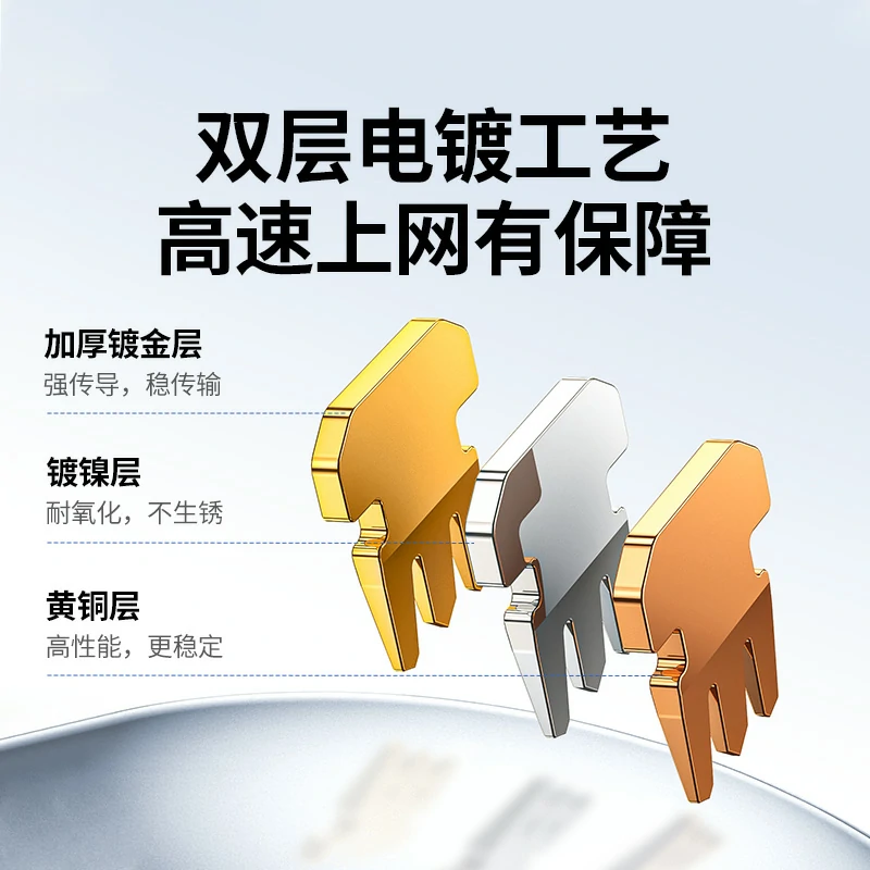 意昂2六类非屏蔽水晶头 RJ45千兆网线接头