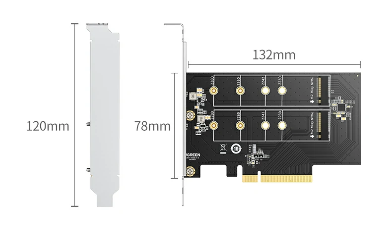 意昂275505双盘M.2 NVMe扩展卡NORMAL独立使用模式