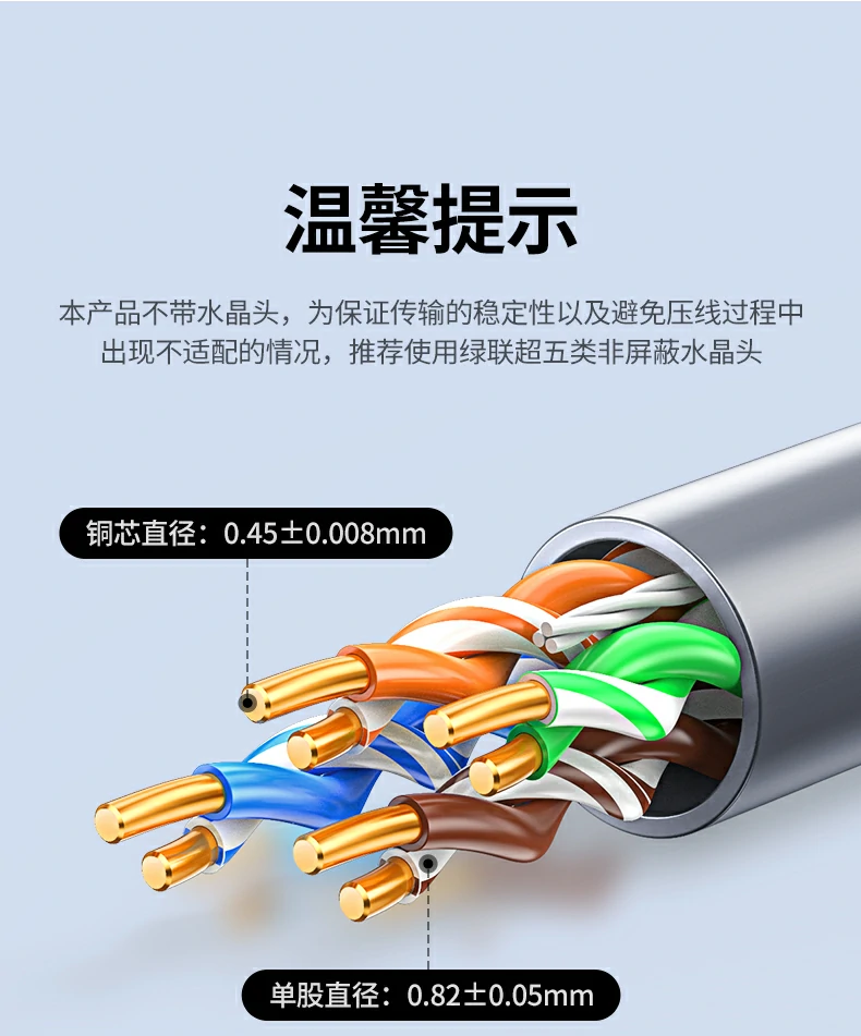 意昂2NW293超五类监控网线单股线径0.45±0.008mm标注
