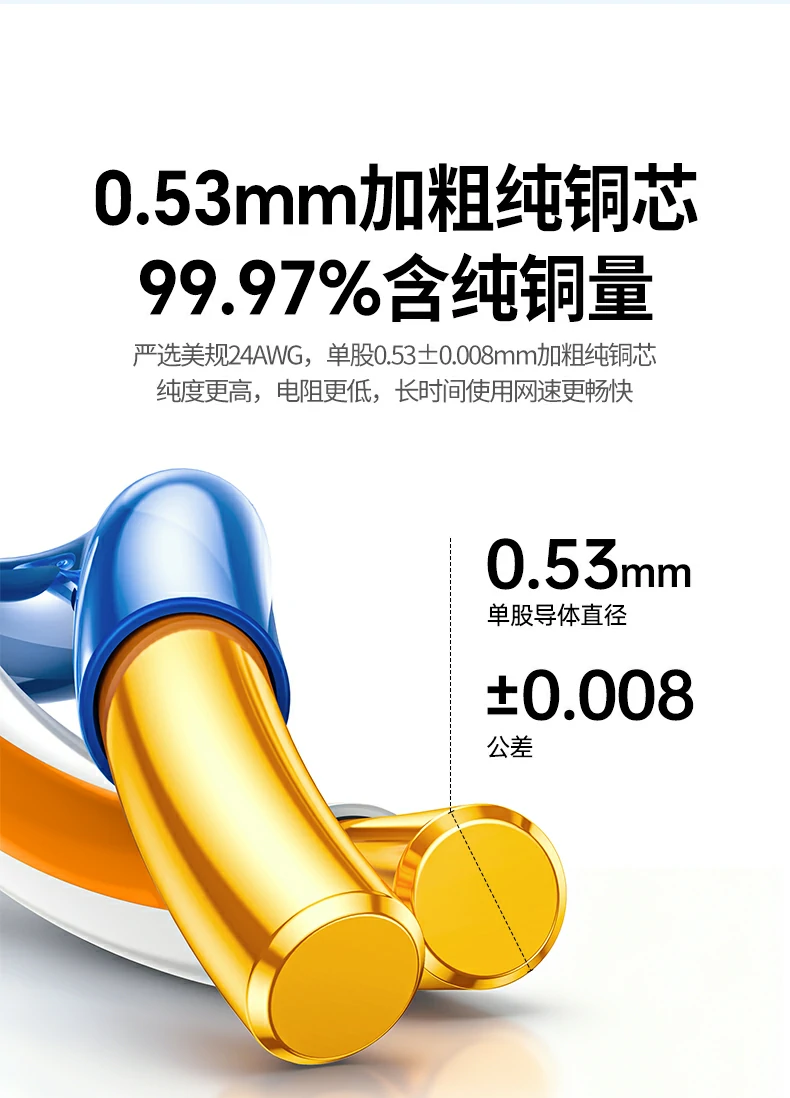 意昂2NW330六类工程网线24AWG纯铜线芯说明