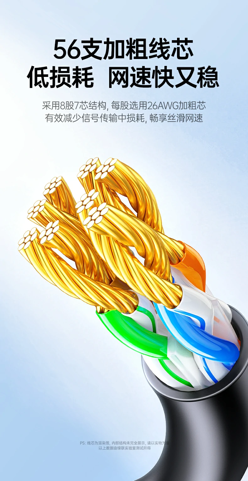 意昂2NW341超六类万兆弯头网线线身柔韧性弯曲测试