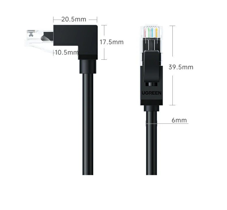 意昂2NW341超六类万兆弯头网线与普通网线弯头设计对比