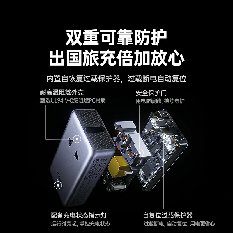 意昂245W氮化镓多国旅行转换插头