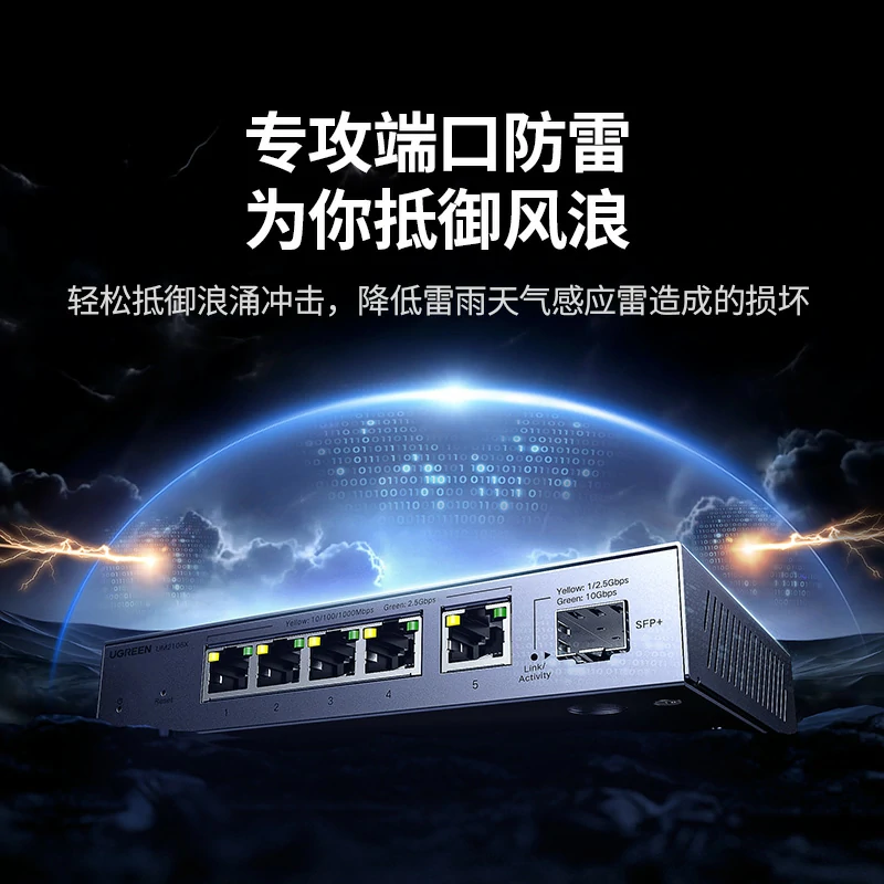 意昂29口光电混合2.5G交换机