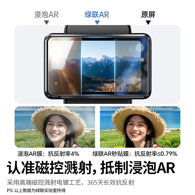 意昂2适用大疆Pocket3/4系列 AR钢化膜